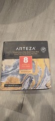 Arteza Acrylic Paint, Set of 8 Metallic Colors 4.06oz Tubes – New Read