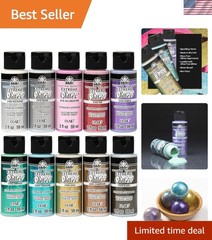 Extreme Glitter Acrylic Craft Paint Set Formulated to be Non-Toxic and Design…