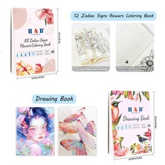 H & B Art Supplies, 72 Pack Drawing Supplies for Adults, Drawing Kit with Dra…