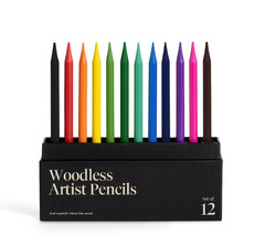 Karst Woodless Artist Pencils – 12 Pack – Coloured – 2B – Pure Pigment No Wood