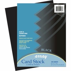Pacon PAC101187 Card Stock 8.5″ x 11″ 65 lb Black 100 Sheets