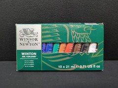 Winsor & Newton Winton Oil Colors Basic Paint Tube Set Assorted Colors 10 PCS