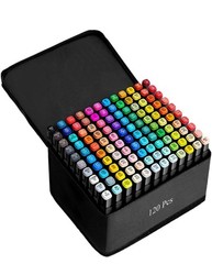 120 Colors Art Drawing Markers Set for Kids Adults Dual Tip Alcohol Markers Gift