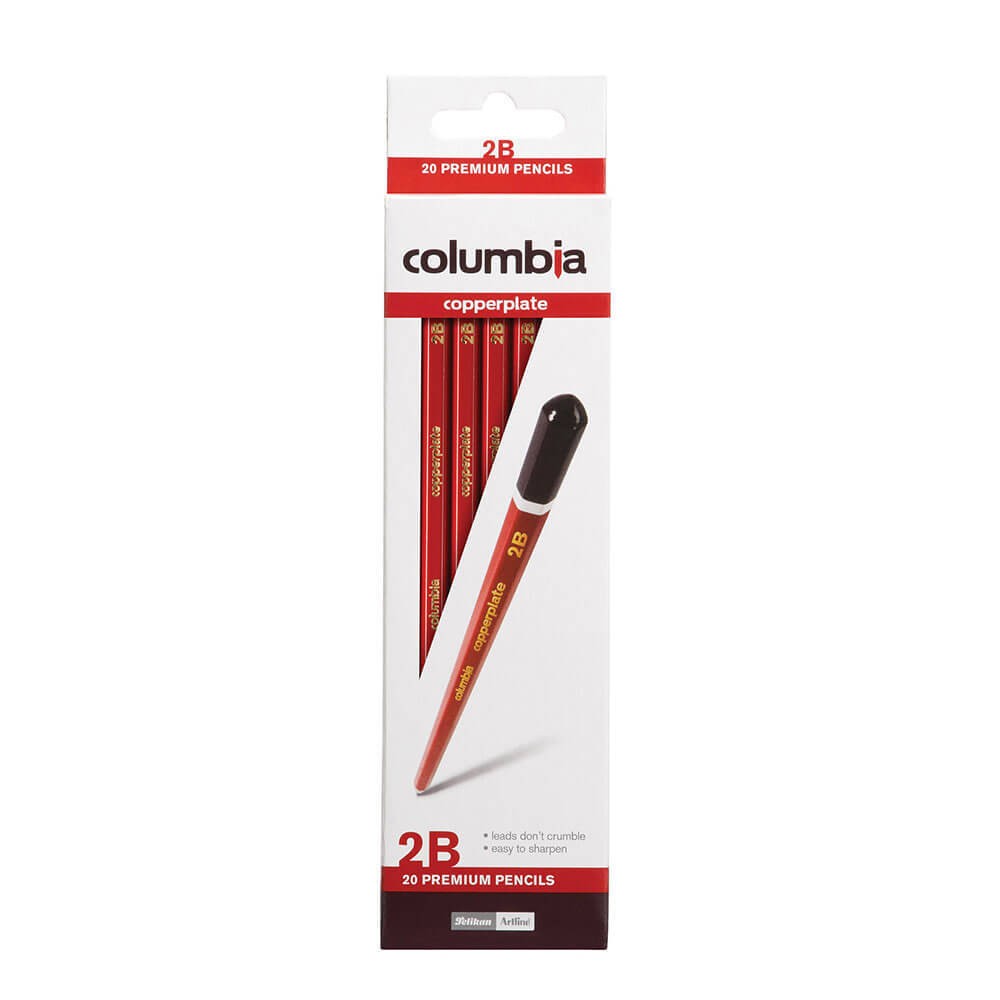 Comfortable Hexagonal Columbia Copperplate Lead Pencil 20 Pack High Quality