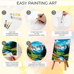 Beautiful Paint By Number Kit for Adults – Relaxing & 16×20 inches, Multi