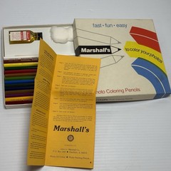 MARSHALL’S Photo Coloring PENCILS 14 Ct SET Vintage Made In Germany NOS