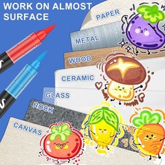 288 Colors Acrylic Paint Markers, Soft Brush Tip Pens and Markers, Acrylic Pa…