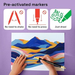 ARTISTRO Paint Markers – Acrylic Pens for Rock, Glass, Fabric, DIY – 72 Colors
