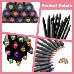 Rainbow Colored Pencils Art Supplies for Girls Boys Multi Colored Pencil