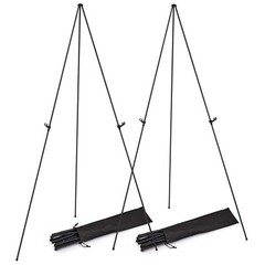 2Pcs 61in Easel Stand Display Frame Portable Tripod Easel Alloy Drawing Stand