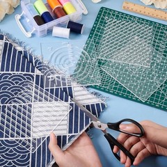 4Pcs Acrylic Sashiko Stencil – Dots, Lines, Arcs, Slashes – Acrylic Embroidery