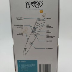 SCRIB3D 3D Printing Pen with Display Starter Kit 3 Colours of PLA Filament P1