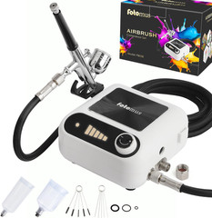 Airbrush Kit with Compressor, Can Connect Two Airbrushes, 41PSI, Auto Power On/O
