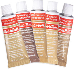 Rub N Buff Wax Metallic Finish Gold Kit – Antique Gold Autumn Gold European G…