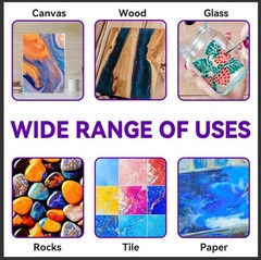 40 Bottles Complete Acrylic Pouring Set, 36 Colors Premixed Ready to Pour Pai…