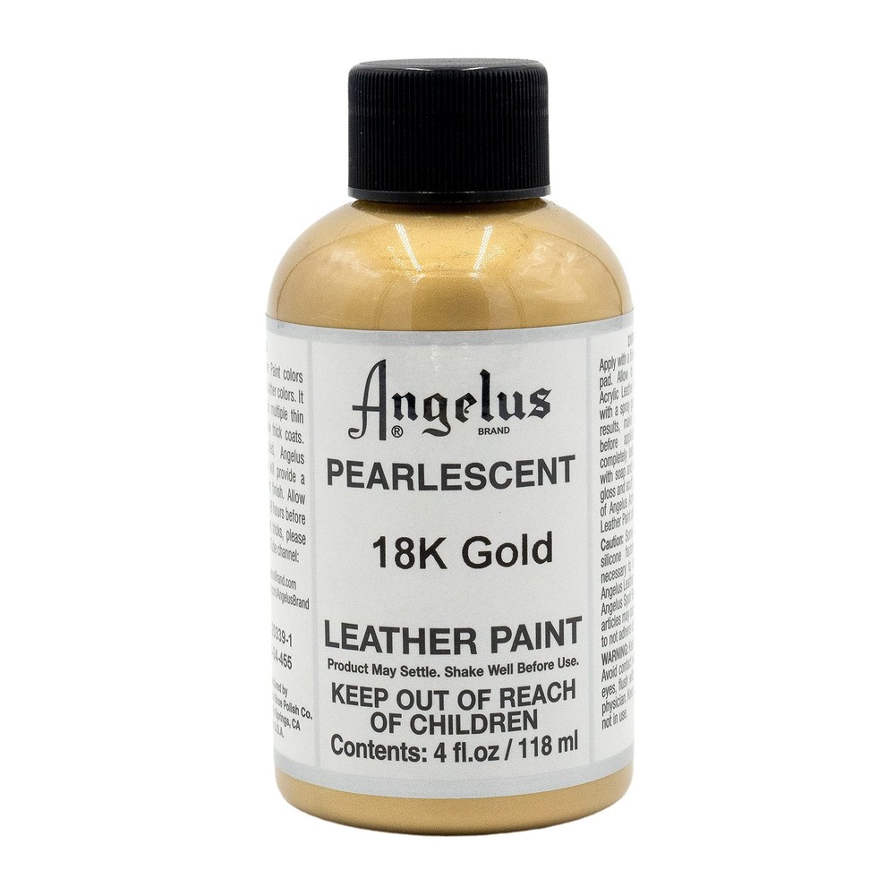 Pearlescent 18K Gold Acrylic Leather Paint 4oz