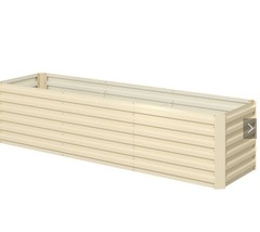 8x2x2ft Galvanized Raised Garden Bed Kit with Safety Edging for Flowers, Herbs a