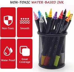 Fabric Markers Permanent Pens Paint Clothing Textile Dye T-Shirt Shoes DIY Set