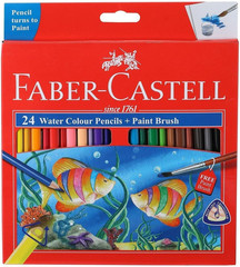 Faber Castell Watercolor Pencils Pack of 24 Premium Quality Art Supplies