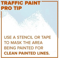 Acrylic Latex Traffic Paint, White, 1 Gallon