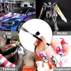 Dual Action Airbrush Gravity Feed 0.3mm Gun Spray Nail Art Paint Tattoo Tool Set