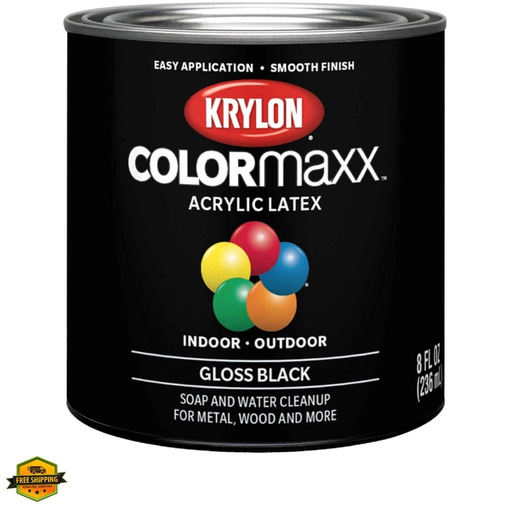 K05605007 COLORmaxx Acrylic Latex Brush On Paint for Indoor/Outdoor Use, ½ Pi…