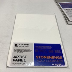 Lot of 3 Legion Stonehenge Aqua Coldpress Artist Panels White 5×7