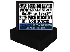 Artist Canvas Panels Boards White Black 4×4 8×10 9×12 11×14 16×20 18×24 24×36