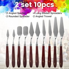 10PCS Palette Knife Stainless Steel Painting Knife Metal Artist Knives Spatula