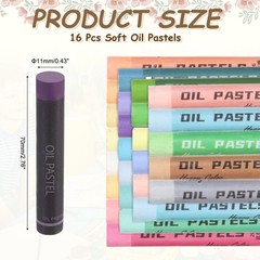 Soft Oil Pastels, Oil Pastel Crayons Blendable(Purple, Pack of 16)