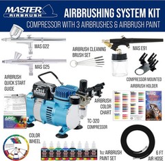 Master Airbrush Set with Dual Fan Compressor