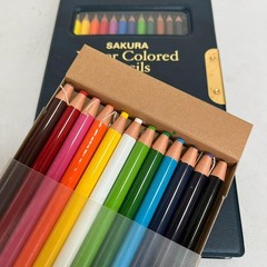 Sakura watercolor colored pencils 12 colors + Mitsubishi oil-based color