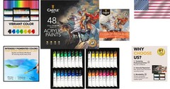 48 Colors Acrylic Paint Set | All-Inclusive Kit for Artists