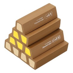 Pencil Erasers Rubber, 10 Pcs Art Eraser Scented, Dark Brown/Yellow/Apricot