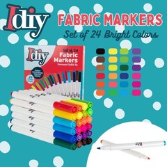 Fabric Markers (24 Colors) Permanent Coloring DIY Paint Pens Art Paint Pens Kit