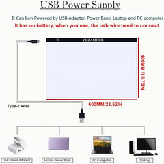 A2 Large Tracing LED Light Pad Kits for Diamond Art, Sketching, Painting – Adjus