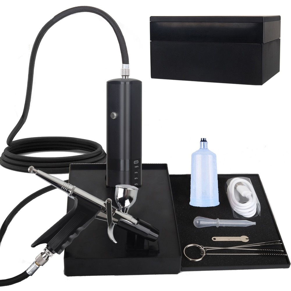 ribo airbrush kit cordless portable double-action Trigger-type bursh for Paint