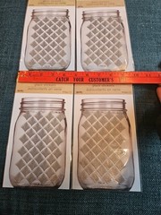 Lot 4 Crafter’s Square Glass Stickers Jar Silver Diamonds 156 Pieces New Pge-708