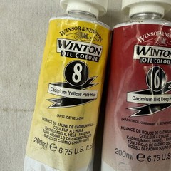 LOT OF 3 Winton 6.75 fl. oz. 200ml Oil Colour french ultramarine yellow red deep