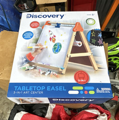 Discovery 3-in-1 Art Center Tabletop Easel Whiteboard Chalkboard Paper