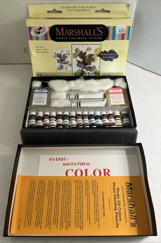 Marshall’s Photo Coloring System HOBBY SET Photo Oil Kit Photo Art Kit