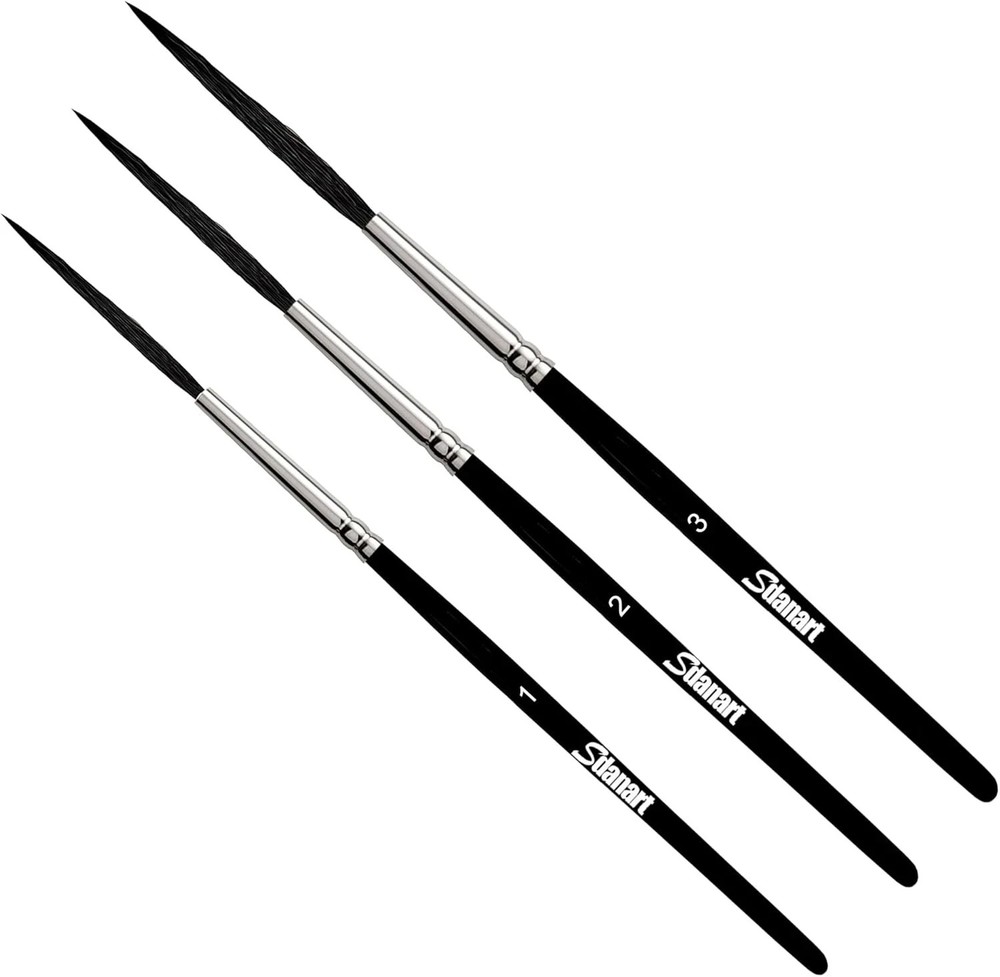 Scroll Pinstriping Brush,3 PCS High Performance Script Pinstripe Brushes,Made fr