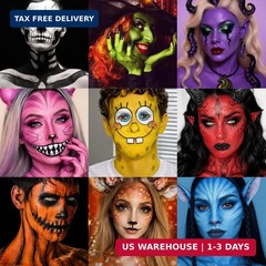 UCANBE Athena Basic Face Body Paint Oil Palette, 12 Color Large Black White Prof