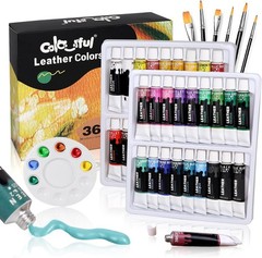 Colorful Acrylic Leather Paint for Shoe Painting- 36 Colors Leather Paint for Ba