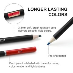 80PCS Colored Pencils Set for Adults – 72 Soft Core, Sketchbook, Coloring Book,
