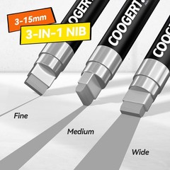 Coogert 3Pcs Silver Jumbo Poster Markers, 15MM Thick Permanent Acrylic