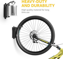 monTEK Swivel Bike Wall Mount – 4 Pack Garage Hanger & Space-Saving Grey