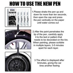 7Pcs Waterproof Permanent Paint Marker Pen For Car Tyre Tire Tread Rubber Metal