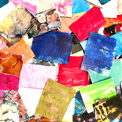 2lb Mixed Media Collage Paper Box Hand-Painted Papers for Collage & Art Journals
