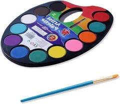 TBC Best Crafts Watercolor Paint Set with 36 Colors & Individual Brushes Palette